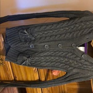 Grey button down sweater